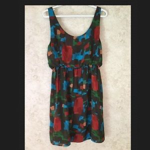 Alice + Olivia Colorful Silk Sleeveless Dress